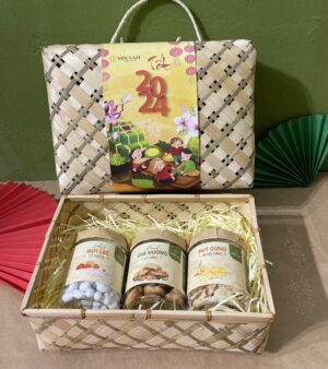 Giỏ quà Tết Xưa - Quà Tết 2024 - Giỏ quà Tết Mây Tre Đan 14 com moc lam qua tang tet dac san ha noi 16