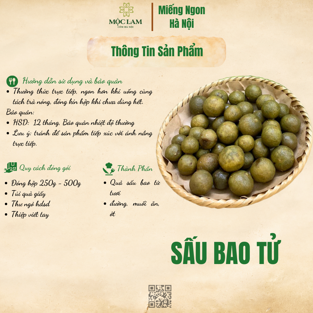 Bộ Quà Hà Nội 5 ô mai sấu, quà hà nội, cốm mộc lam