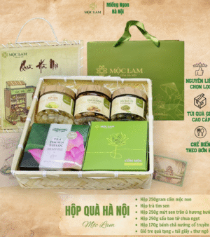 Giỏ quà Hà Nội 10 qua tang ha noi hop tre moc lam