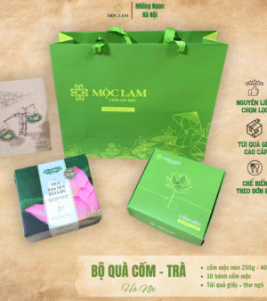 Set Quà Cốm , Trà Sen 12 qua tang moc lam
