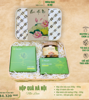 Set Quà Hà Nội (Hộp tre) 14 Hộp quà Hà Nội