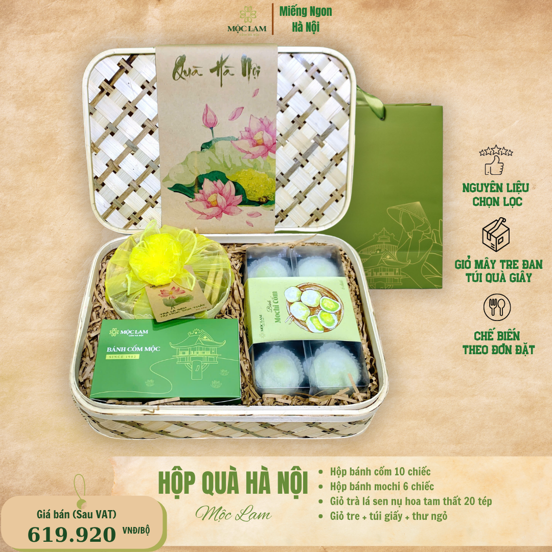 Giỏ Quà Cốm Hà Nội 1 Hộp quà thuHà Nội