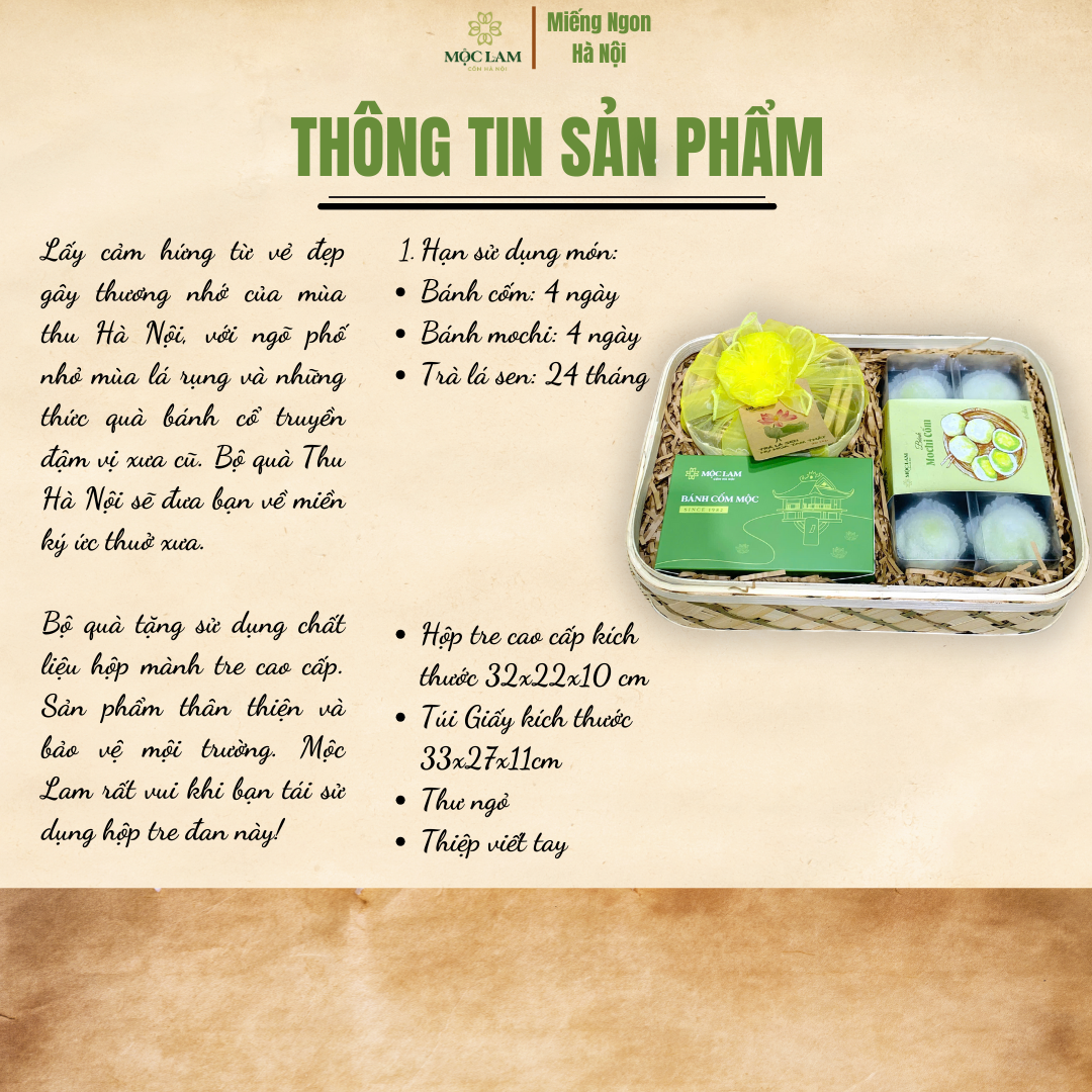 Giỏ Quà Cốm Hà Nội 2 Giỏ Quà Cốm Hà Nội