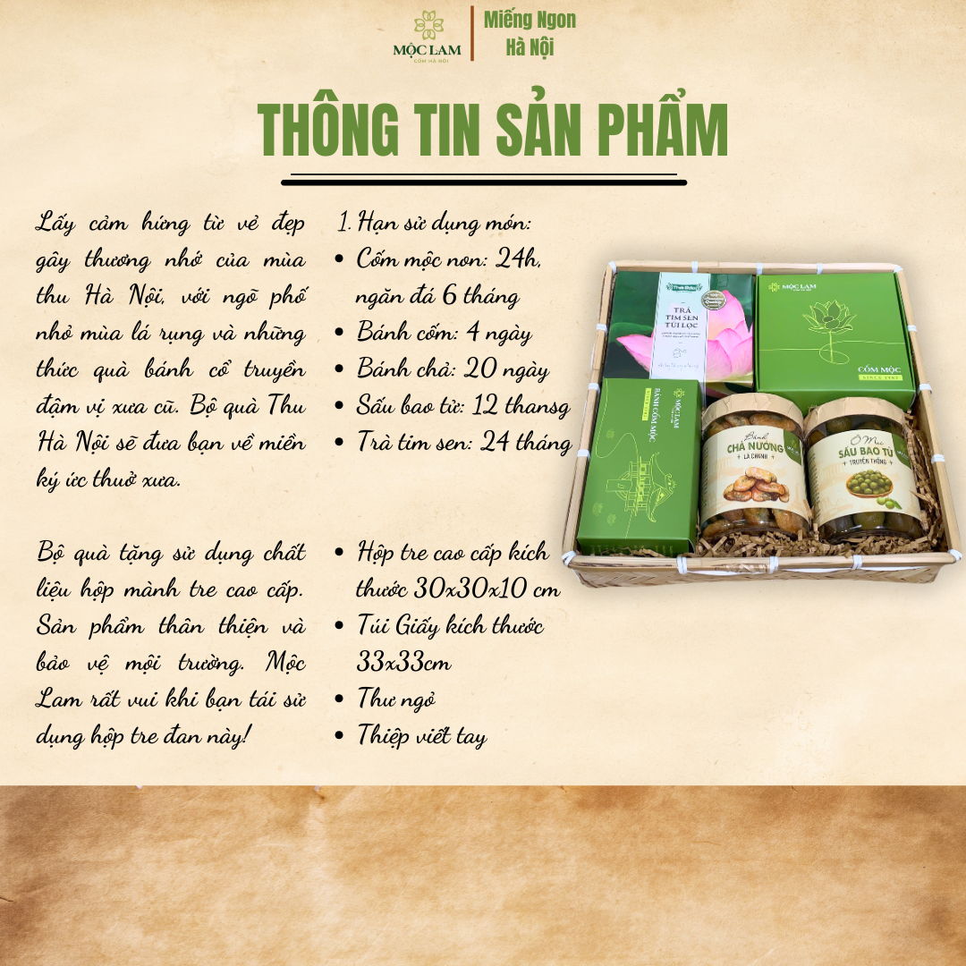 Giỏ Quà Hà Nội - Mộc Lam 2 Giỏ Quà Hà Nội - Mộc Lam