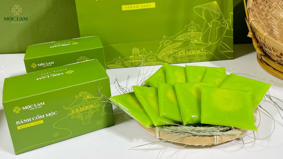 Hộp Quà Tặng Thu Hà Nội Mộc Lam 5 Bánh cốm Mộc Lam