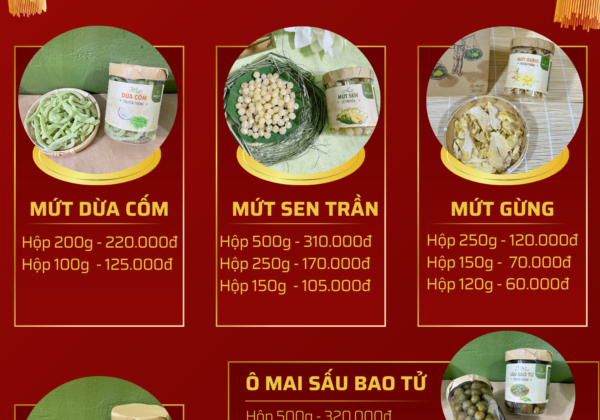 mứt tết. quà tết Mộc lam